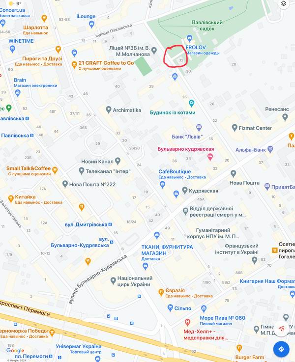 карта Google 